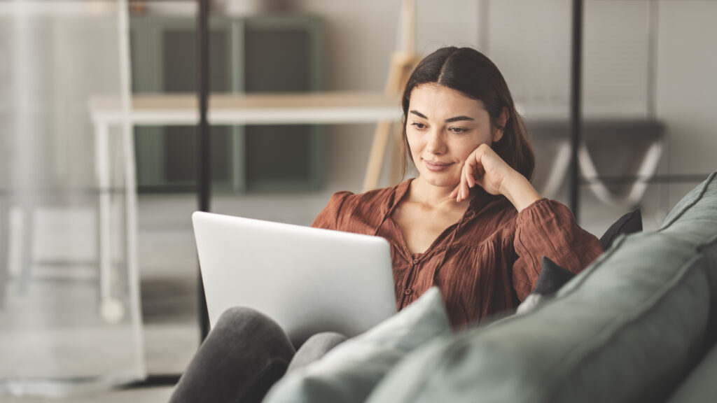 Person learning about creating an SEO roadmap and planning a search engine optimization strategy on a laptop.